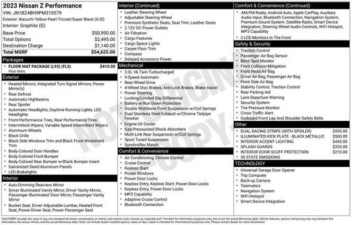 2023 Nissan Z Performance Auto