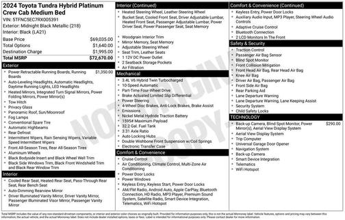 2024 Toyota Tundra Hybrid Platinum