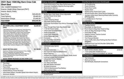 2021 RAM 1500 Big Horn/Lone Star