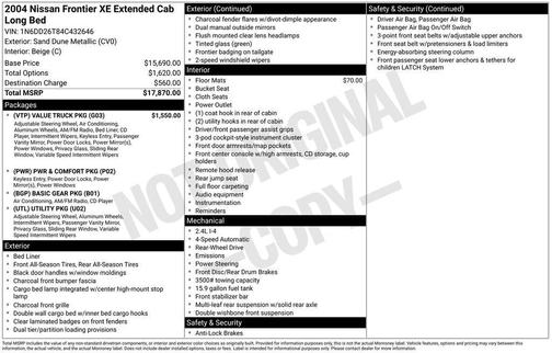 2004 Nissan Frontier XE King Cab