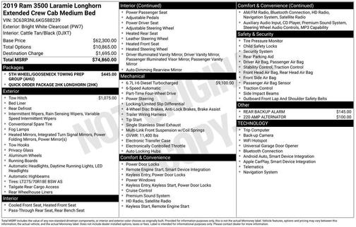 2019 RAM 3500 Longhorn