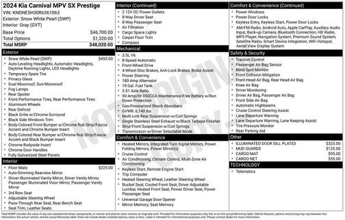 2024 Kia Carnival SX Prestige