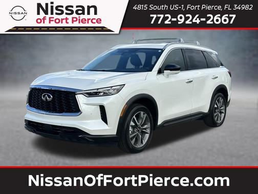Majestic White 2025 INFINITI QX60 Luxe