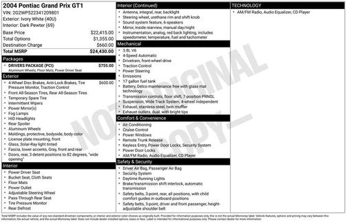 2004 Pontiac Grand Prix GT1