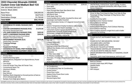 2022 Chevrolet Silverado 2500 Custom
