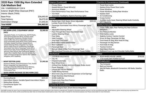 Bright White Clearcoat 2020 RAM 1500 Big Horn/Lone Star