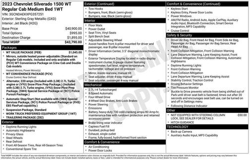 2023 Chevrolet Silverado 1500 WT