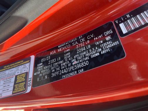 Fire Orange 2023 Kia Forte LXS