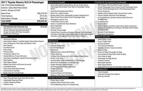 2017 Toyota Sienna XLE