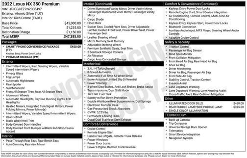 2022 Lexus NX 350 Premium