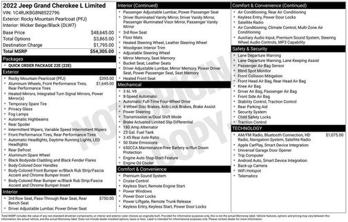 2022 Jeep Grand Cherokee L Limited