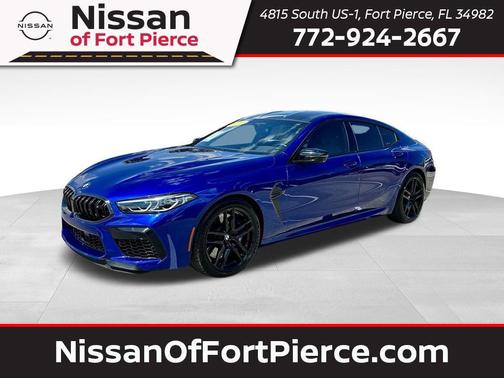 Marina Bay Blue Metallic 2022 BMW M8 Gran Coupe Competition