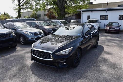 Black 2018 INFINITI Q50 3.0t LUXE