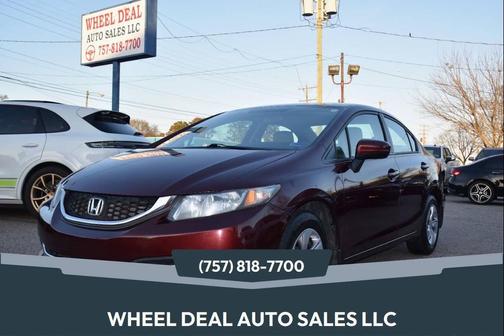 Burgundy 2014 Honda Civic LX