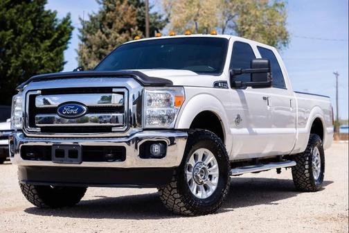 White Platinum Metallic Tri-Coat 2013 Ford F-350 Lariat