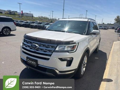 White Platinum 2018 Ford Explorer Limited