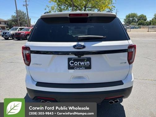 White Platinum Clearcoat Metallic 2019 Ford Explorer Sport
