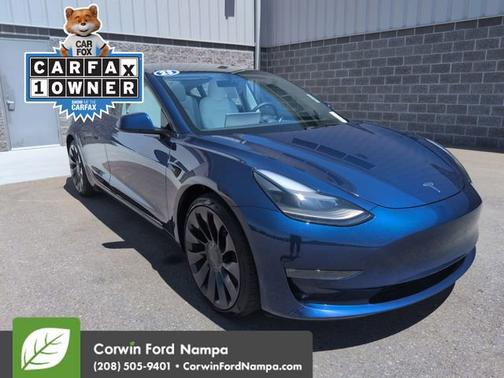 Deep Blue Metallic 2023 Tesla Model 3 Performance