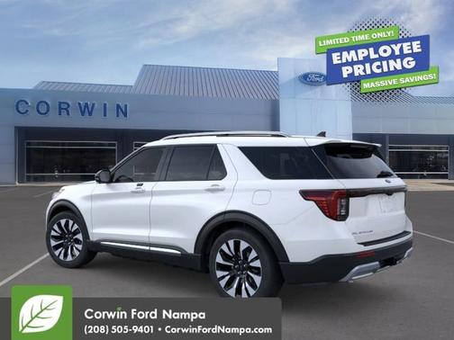 Star White Metallic Tri-Coat 2026 Ford Explorer Platinum