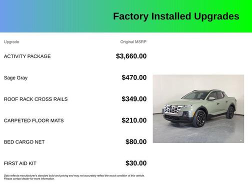 Sage Gray 2024 Hyundai SANTA CRUZ SEL