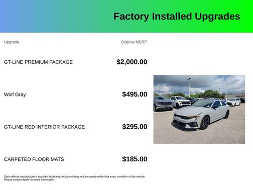 Wolf Gray 2025 Kia K5 GT-Line