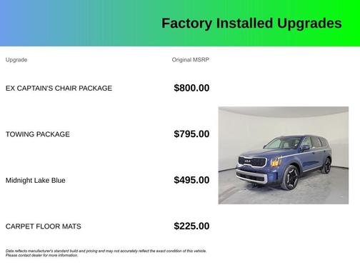 Midnight Lake Blue 2024 Kia Telluride EX