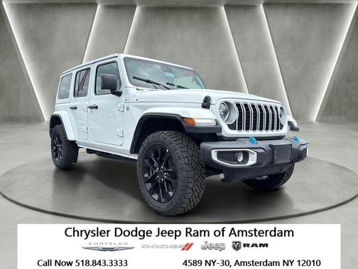Bright White Clearcoat 2024 Jeep Wrangler 4xe Sahara