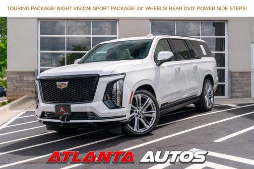 Crystal White Tricoat 2025 Cadillac Escalade ESV Sport