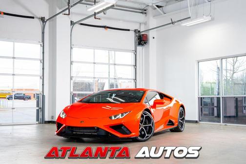 Orange 2021 Lamborghini Huracan EVO Coupe