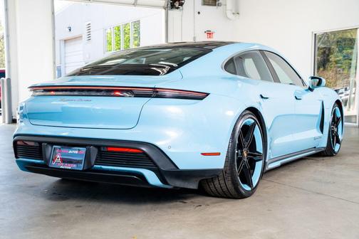 Blue 2021 Porsche Taycan Turbo