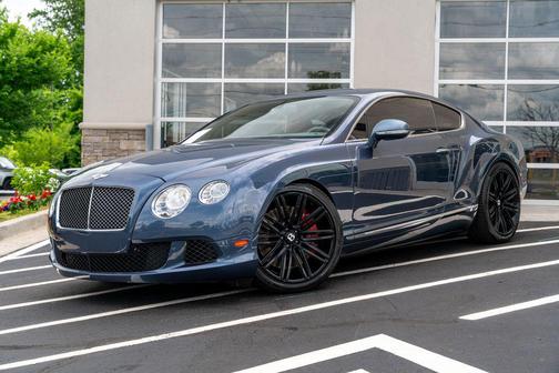 Blue 2014 Bentley Continental GT Speed