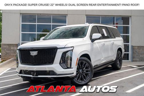 Crystal White Tricoat 2025 Cadillac Escalade ESV Sport Platinum