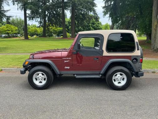 Maroon 2002 Jeep Wrangler Sport