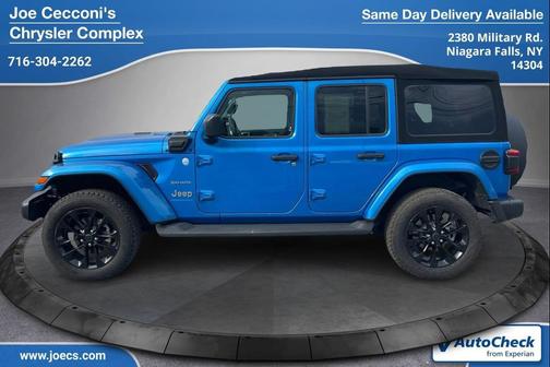 Hydro Blue Pearlcoat 2024 Jeep Wrangler 4xe Sahara