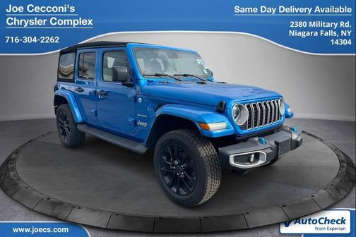 Hydro Blue Pearlcoat 2024 Jeep Wrangler 4xe Sahara