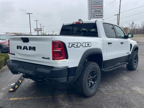 Bright White Clearcoat 2026 RAM 1500 RHO Crew Cab 4x4 5'7' Box