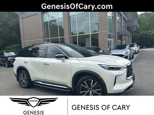 Majestic White/Black Obsidian 2025 INFINITI QX60 AUTOGRAPH