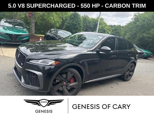 Santorini Black 2021 Jaguar F-PACE SVR P550 AWD Automatic