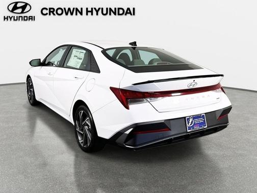 Serenity White 2025 Hyundai ELANTRA HEV SEL Sport