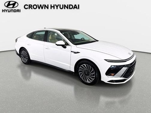 Serenity White 2026 Hyundai SONATA Hybrid Limited