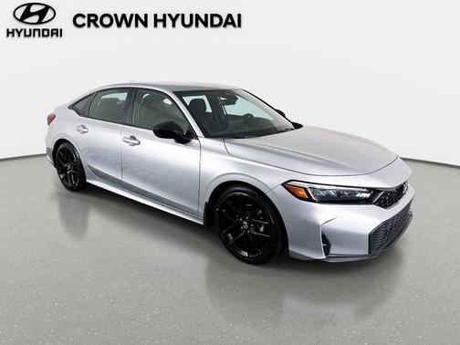 Solar Silver Metallic 2025 Honda Civic Sport
