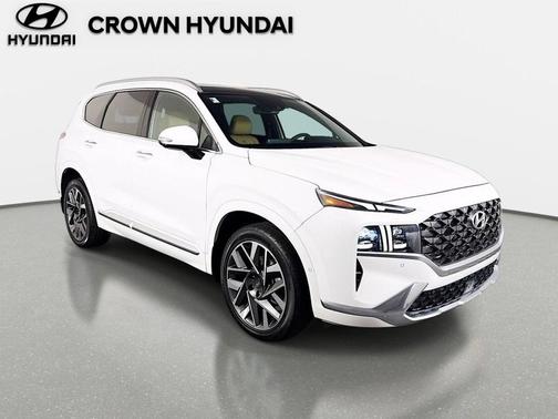 Serenity White Pearl 2023 Hyundai SANTA FE Calligraphy