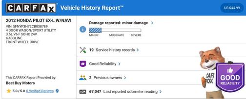 2012 Honda Pilot EX-L w/ Navigation