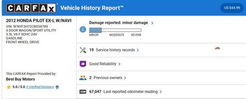2012 Honda Pilot EX-L w/ Navigation