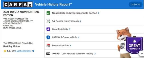 2021 Toyota 4Runner Trail Special Edition