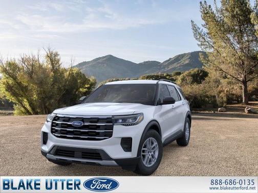 Space White Metallic 2026 Ford Explorer Active