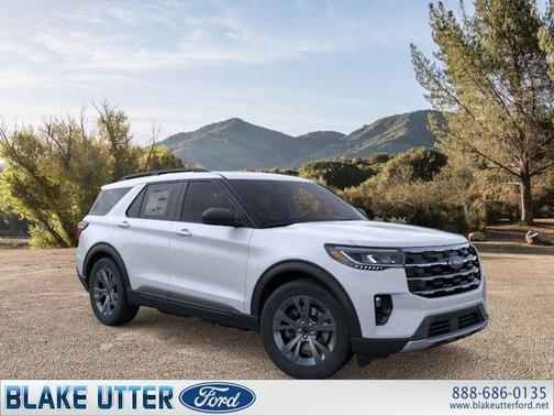 Space White Metallic 2026 Ford Explorer Active