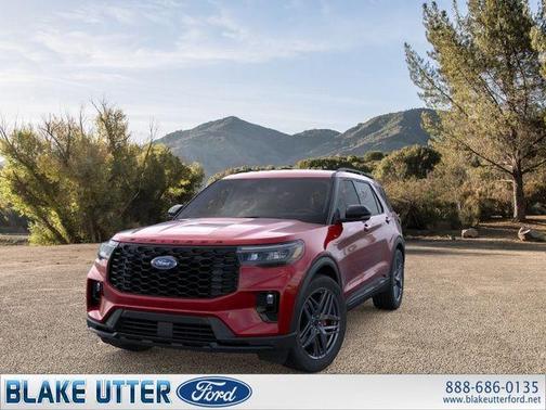 Rapid Red Metallic Tinted Clearcoat 2026 Ford Explorer ST-Line
