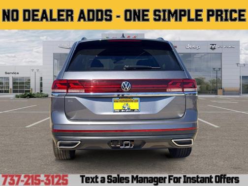 Platinum Gray Metallic 2025 Volkswagen Atlas 2.0T SE w/Technology