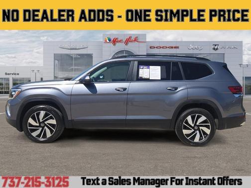 Platinum Gray Metallic 2025 Volkswagen Atlas 2.0T SE w/Technology